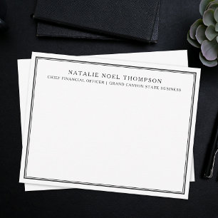 モノグラムパーソナライズされた静止カスタムありがとう ノートカード