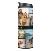 モノグラムパーソナライズされた12フォトコラージュ タンブラー (回転右)