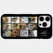 モノグラムパーソナライズされた12フォトコラージュ Case-Mate iPhoneケース (裏面 (横))