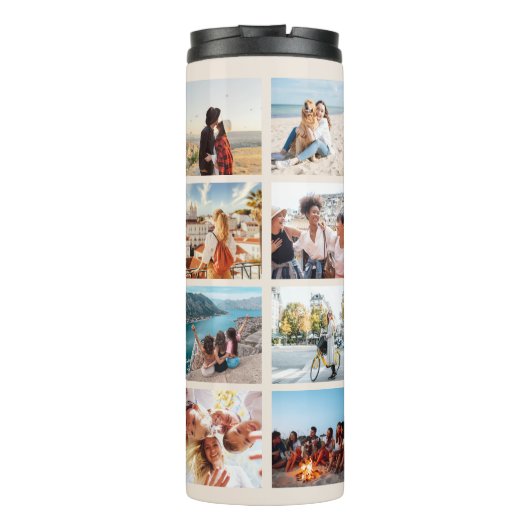 モノグラムパーソナライズされた16フォトコラージュ タンブラー (裏面)