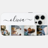 モノグラムパーソナライズされた4フォトコラージュ Case-Mate iPhoneケース (裏面 (横))