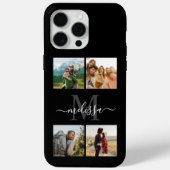 モノグラムパーソナライズされた4フォトコラージュ Case-Mate iPhoneケース (裏面)