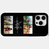 モノグラムパーソナライズされた4フォトコラージュ Case-Mate iPhoneケース (裏面 (横))