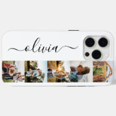 モノグラムパーソナライズされた5フォトコラージュ Case-Mate iPhoneケース (裏面 (横))