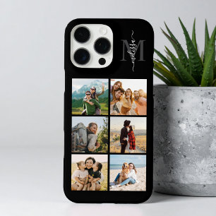 モノグラムパーソナライズされた6フォトコラージュ iPhone 16 PRO MAXケース