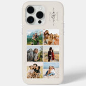 モノグラムパーソナライズされた6フォトコラージュ Case-Mate iPhoneケース (裏面)