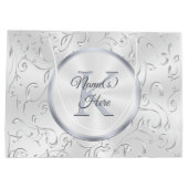 モノグラムパーソナライズされた、の結婚抱き枕、4サイズ ラージペーパーバッグ (裏面)