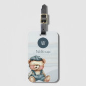 モノグラムパーソナライズされた ラゲッジタグ (正面縦)