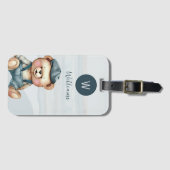 モノグラムパーソナライズされた ラゲッジタグ (正面横)