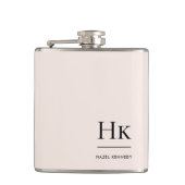 モノグラムパーソナライズド ブッシュピンク チックなブラウダート フラスク (正面)