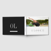 モノグラムパーソナルフォトモダンバー(ユダヤ教の)バル・ミツバー ゲストブック (全面)