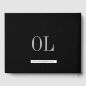 モノグラムパーソナルフォトモダンバー(ユダヤ教の)バル・ミツバー ゲストブック (裏面)