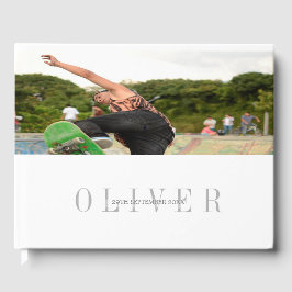 モノグラムパーソナルフォトモダンバー（ユダヤ教の）バル・ミツバー ゲストブック