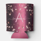 モノグラムパープピンク星バラ金ゴールド名 缶クーラー (裏面)