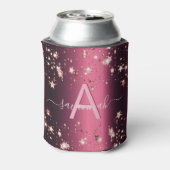 モノグラムパープピンク星バラ金ゴールド名 缶クーラー (缶裏面)