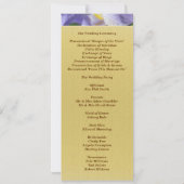 モノグラムパープルアイリス結婚式 プログラム招待状 招待状 (裏面)