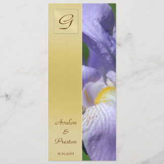 モノグラムパープルアイリス結婚式 プログラム招待状 招待状