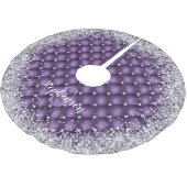 モノグラムパープルタフテッドダイヤモンドシルバーグリッターグラム ブラッシュドポリエステルツリースカート (アングル)