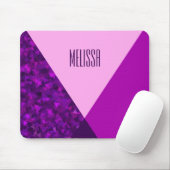 モノグラムパープルピンク幾何トレンディーマウスパッド マウスパッド (マウス)
