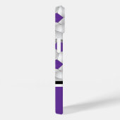 モノグラムパープルブラックサッカーボールパターン Case-Mate iPhoneケース (裏面 / 右)