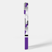 モノグラムパープルブラックサッカーボールパターン Case-Mate iPhoneケース (裏面 / 左)