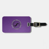 モノグラムパープルレザールック ラゲッジタグ (正面横)