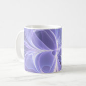 モノグラムパープル抽象芸術フラモダンルタル コーヒーマグカップ (正面左)