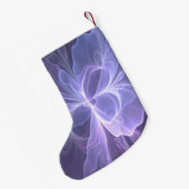 モノグラムパープル抽象芸術フラモダンルタル スモールクリスマスストッキング (裏面 (吊り時))