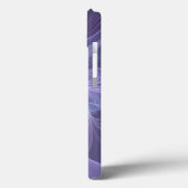 モノグラムパープル抽象芸術モダンフラクタルイニシャル Case-Mate iPhoneケース (裏面 / 左)