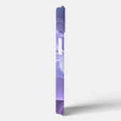 モノグラムパープル抽象芸術モダンフラクタルイニシャル Case-Mate iPhoneケース (裏面 / 右)