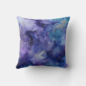 モノグラムパープル水彩枕 クッション (裏面)