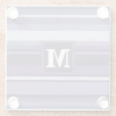 モノグラムヒザー紫ストライプ色 ガラスコースター (裏面)