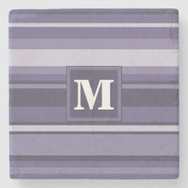モノグラムヒザー紫ストライプ色 ストーンコースター
