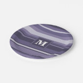 モノグラムヒザー紫ストライプ色 ペーパープレート (アングル)