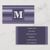 モノグラムヒザー紫ストライプ色 名刺 (正面/裏面)