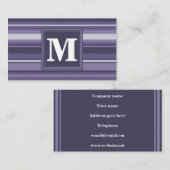 モノグラムヒザー紫ストライプ色 名刺 (正面/裏面)