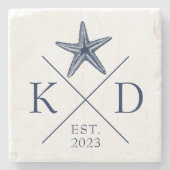 モノグラムヒトデ海軍の石コースター ストーンコースター (正面)