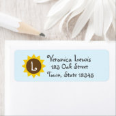 モノグラムヒマワリ住所 シール (インサイチュ)