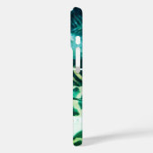 モノグラムヒョウアニマルプリントグリーンティール（緑がかった色）イエロー Case-Mate iPhoneケース (裏面 / 左)