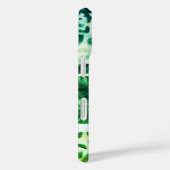 モノグラムヒョウアニマルプリントグリーンティール（緑がかった色）イエロー Case-Mate iPhoneケース (裏面 / 右)