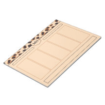 モノグラムヒョウモダンプリント茶色の黒動物