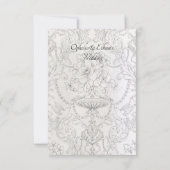 モノグラムビクトリアンクレスト結婚ーズ 招待状 (裏面)