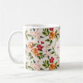 モノグラムビクトリアンヴィンテージ水色フローラ コーヒーマグカップ (左)