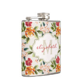 モノグラムビクトリアンヴィンテージ水色フローラ フラスク (右)