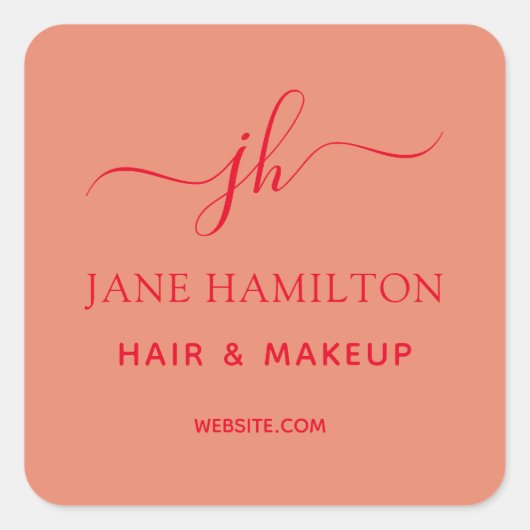 モノグラムビジネスロゴ スクエアシール (正面)