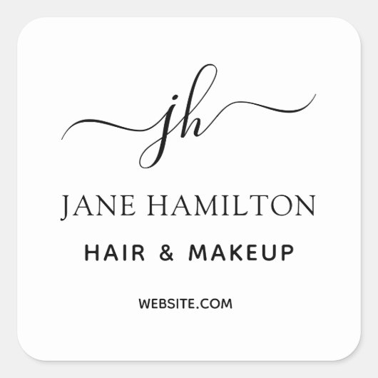 モノグラムビジネスロゴ スクエアシール (正面)