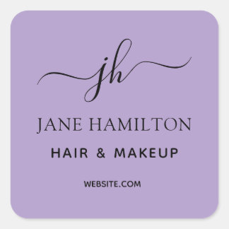 モノグラムビジネスロゴ（紫） スクエアシール