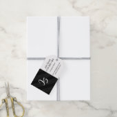 モノグラムビジネス幾何学的トレンディーブラックパターン ギフトタグ (より糸付き)