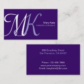 モノグラムビジネス色の名刺 名刺 (正面/裏面)