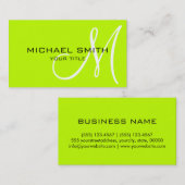 モノグラムビターライムの背景色 名刺 (正面/裏面)